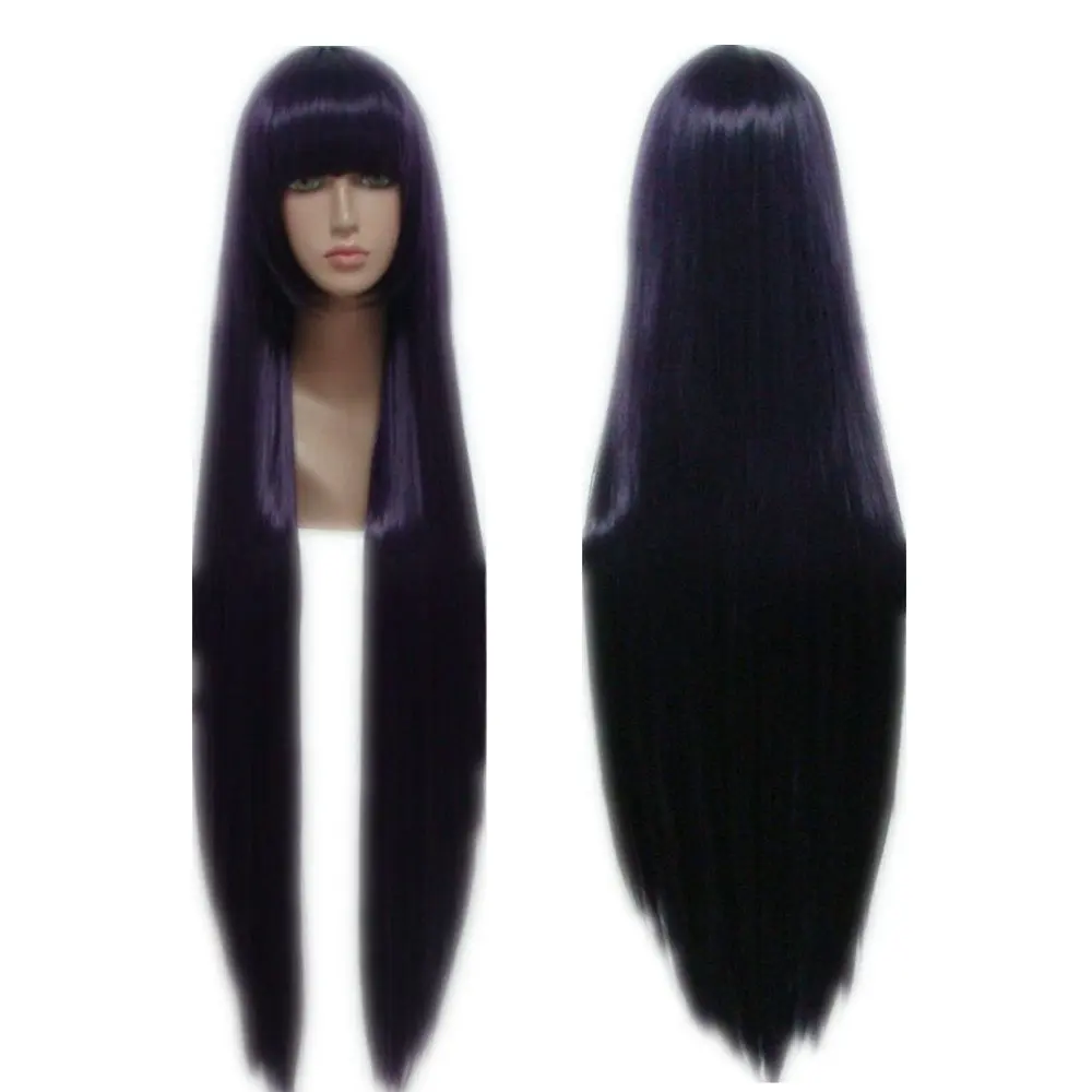 

100cm Long Cosplay Anime Shirakiin Ririchiyo‌‌ Straight Hair Wig Heat Resistant Full Bangs Synthetic Hair Wig Cotume Cosplay