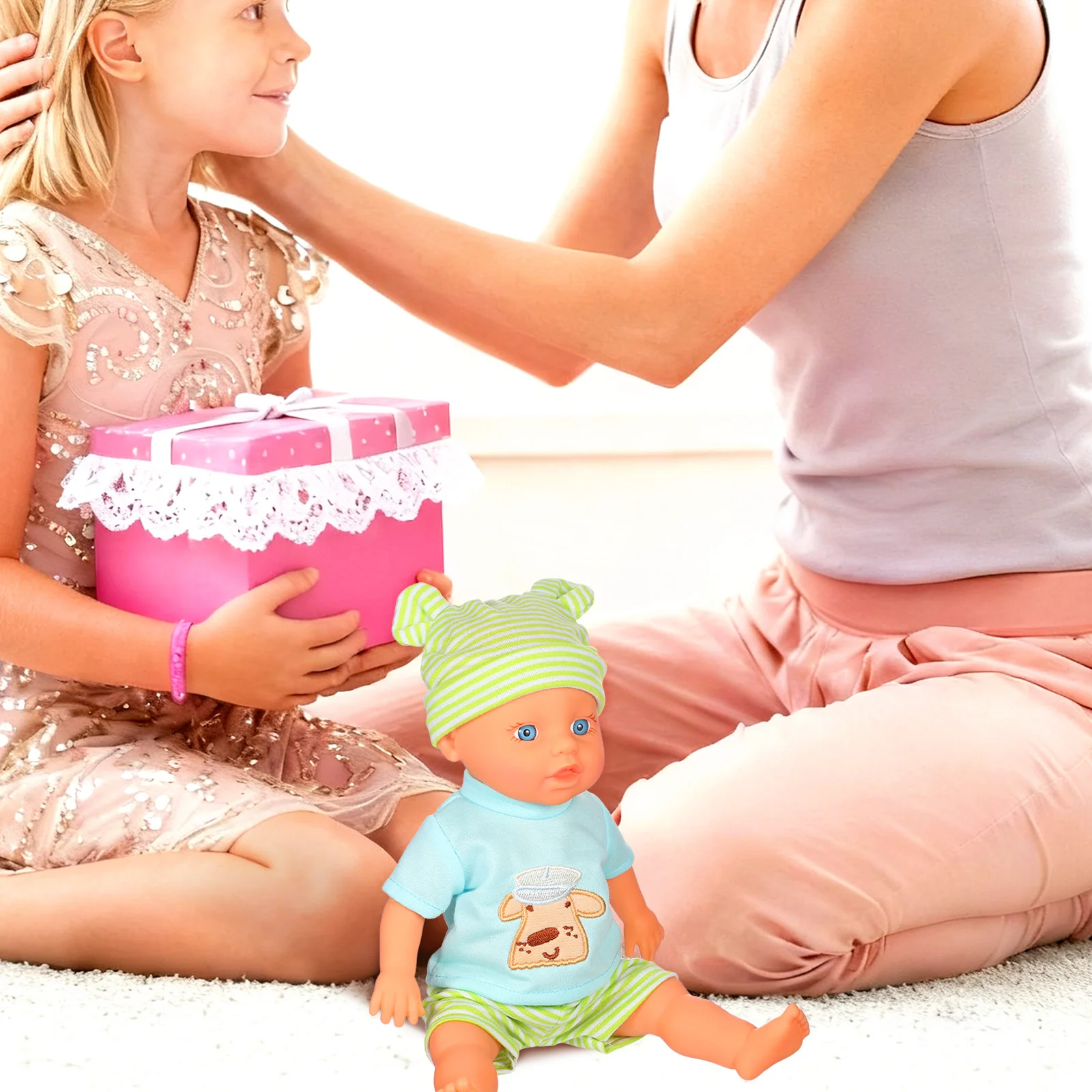 

10Inch American Clothes Newborn Gown Outfits Realistic Baby Dresses For Reborn Accessories Pretend Play Clothing