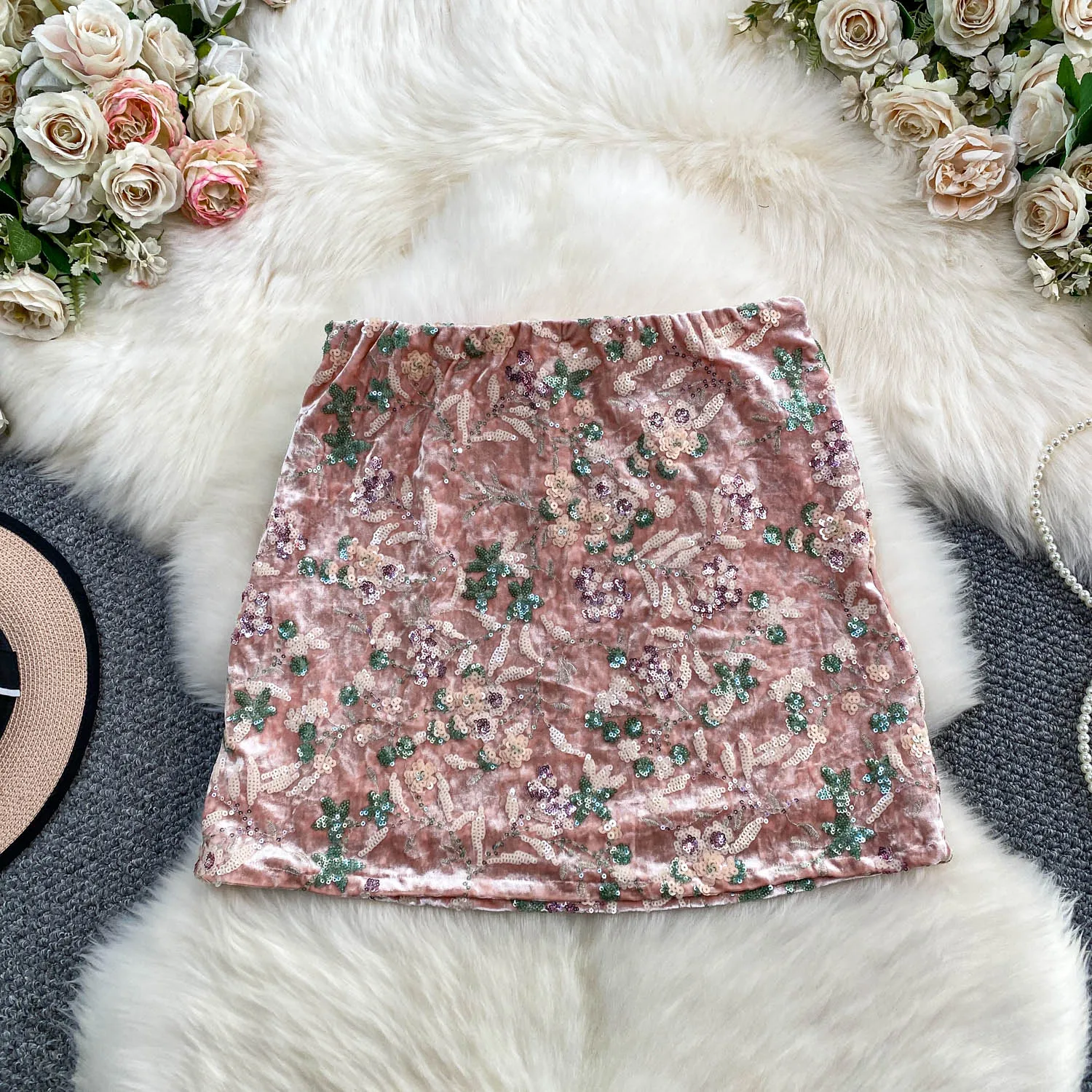 المرأة مثير الترتر تنورة حزب أزياء خمر التنانير القوطي الخريف النساء الملابس فستان قصير