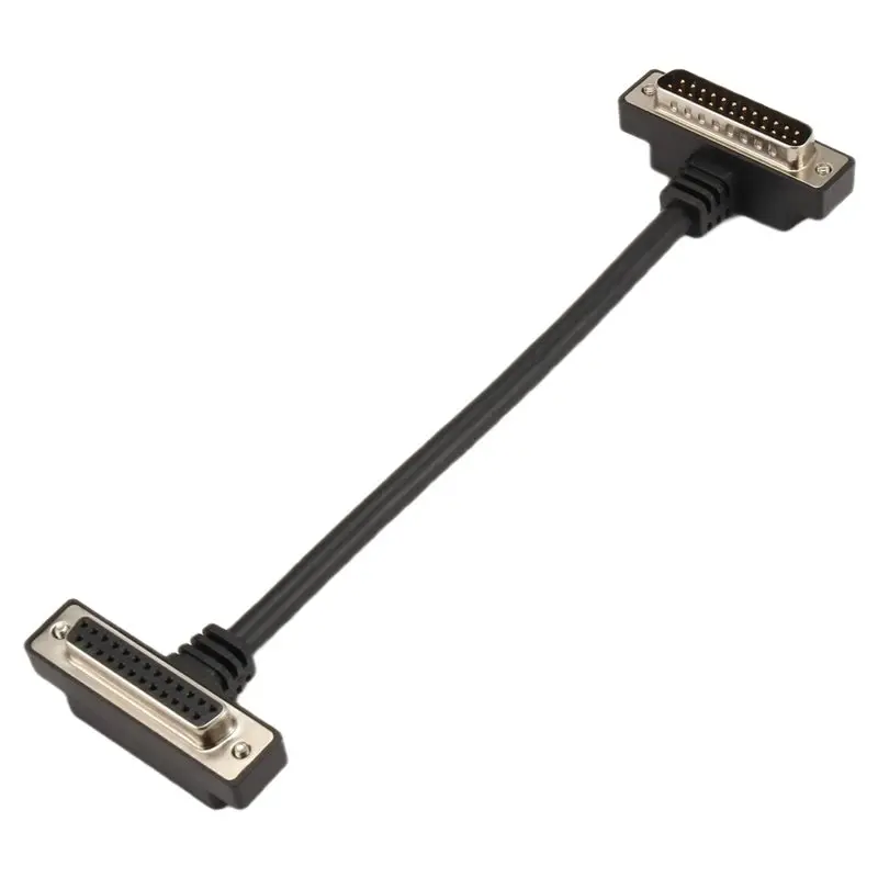 Slim Right Angled DB25 Male To Female Extension Cable Low Profile UP Down Angled DB25 Pin Changer Connector Printer Cable Multi-