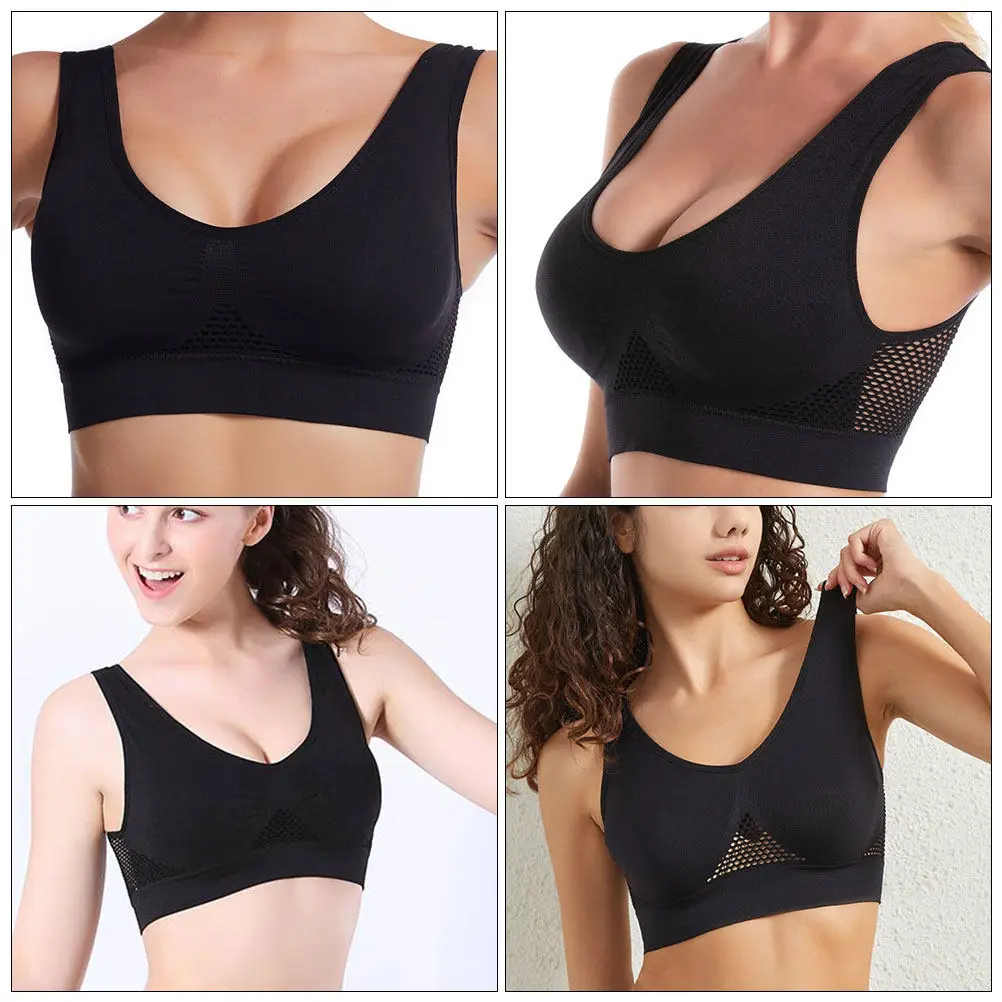 Sports Bra Wirefree Breathable Slim Fit Size S Comfortable Yoga Running Fitness Bra for Women Soft Sweat Absorption Workout