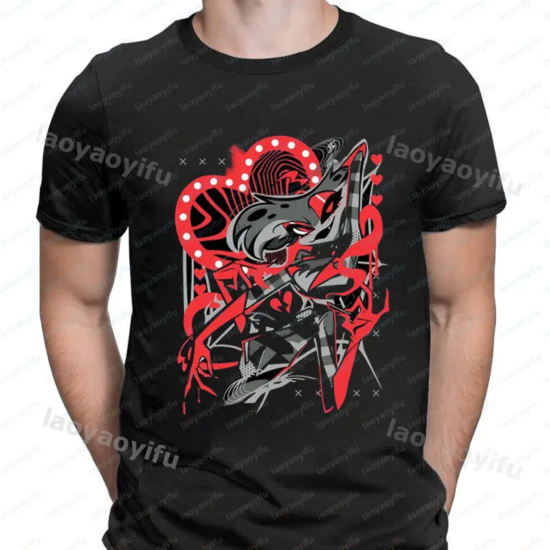 Men T-Shirt Hazbins Hotels Funny Summer T-Shirts Printed T-shirt Top Streetwear Casual Wear Hipster