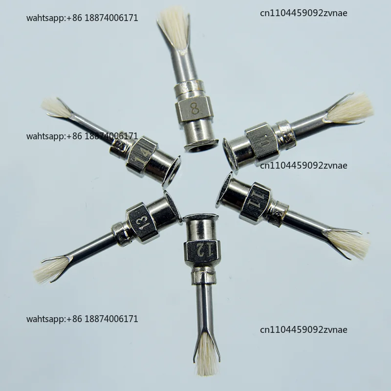 All-metal stainless steel needle, precision dispensing high-quality brush needle, stainless steel harpoon V-shaped brush needle