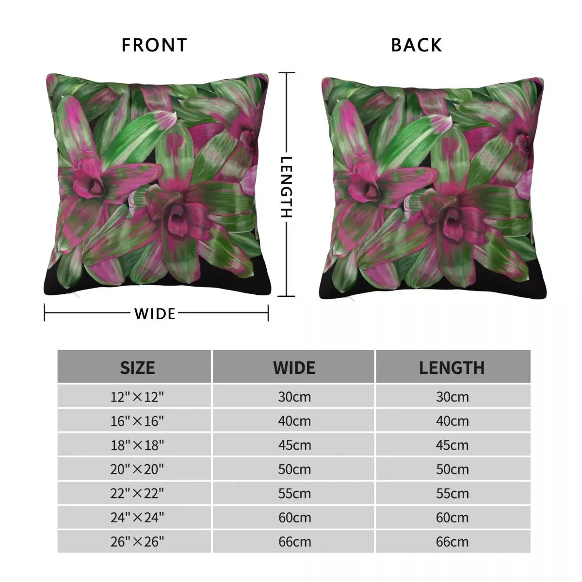 Mass Of Blushing Bromeliads Pillowcase Polyester Linen Velvet Pattern Zip Decorative Pillow Case Home Cushion Case