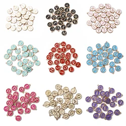 26pcs/lot A-Z Letter Charms Enamel Pendants Alphabet Initial Letter Handmade Charm Connector For DIY Jewelry Making Supplies