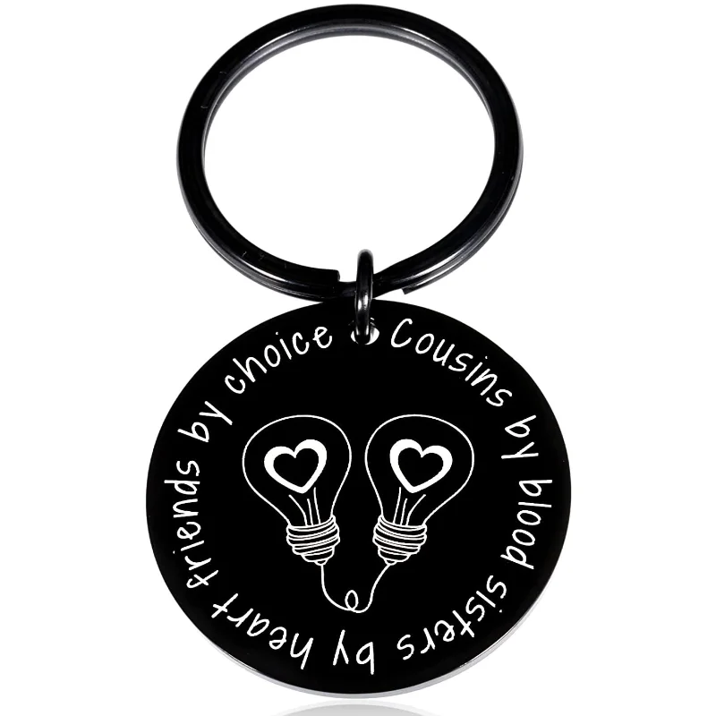 2023 New Fashion Cousins Select Keychain Stainless Steel Keychain Women Jewelry Accessories Gift