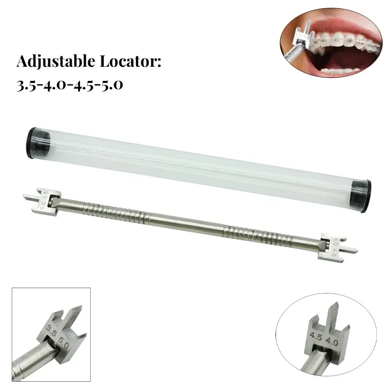 Tandheelkundige Orthodontische Beugels Positioner Verstelbare Beugel Locator Beugel Plaatsing Meter Dubbele Einded Articulatie Tools