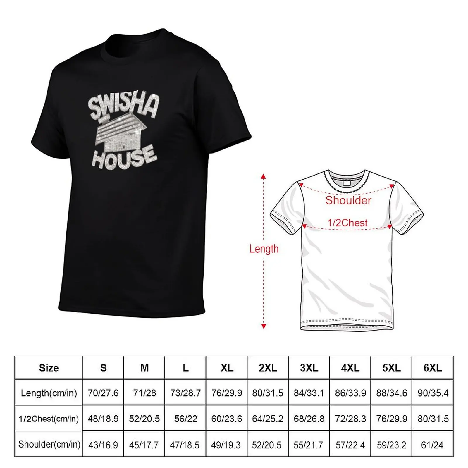 تي شيرت SWISHA HOUSE هدايا لصديقك تي شيرت برسومات تي شيرت أسود للرجال
