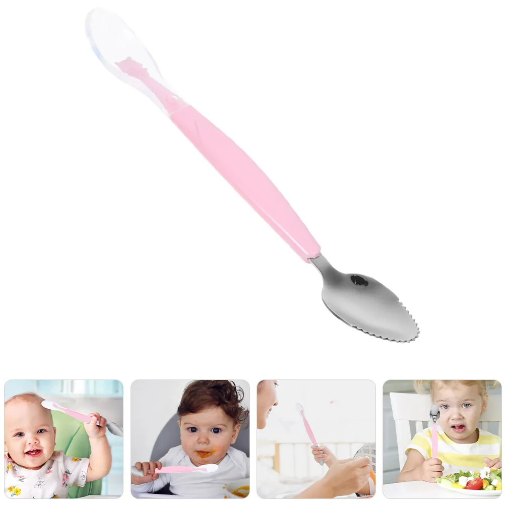 

Набор из 2 силиконовых ложек с двойной головкой для прикорма: для пюре, йогурта, смузи, фруктов. Обучающая ложка для малышей.