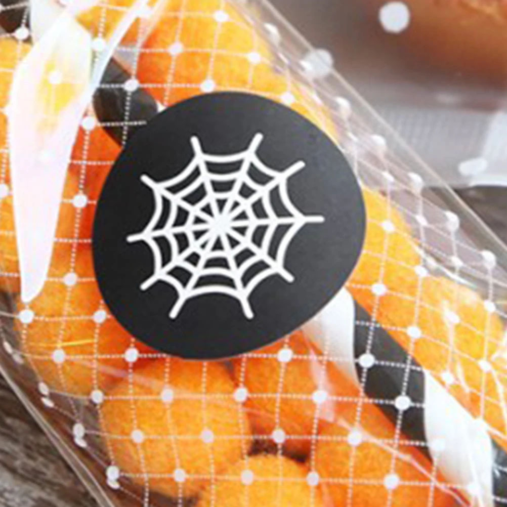 

40PCS Halloween Pumpkin Happy Halloween Baking Package Sticker Candy Bag Seal Sticker Cookie Bag Sealing Sticker Halloween Decor