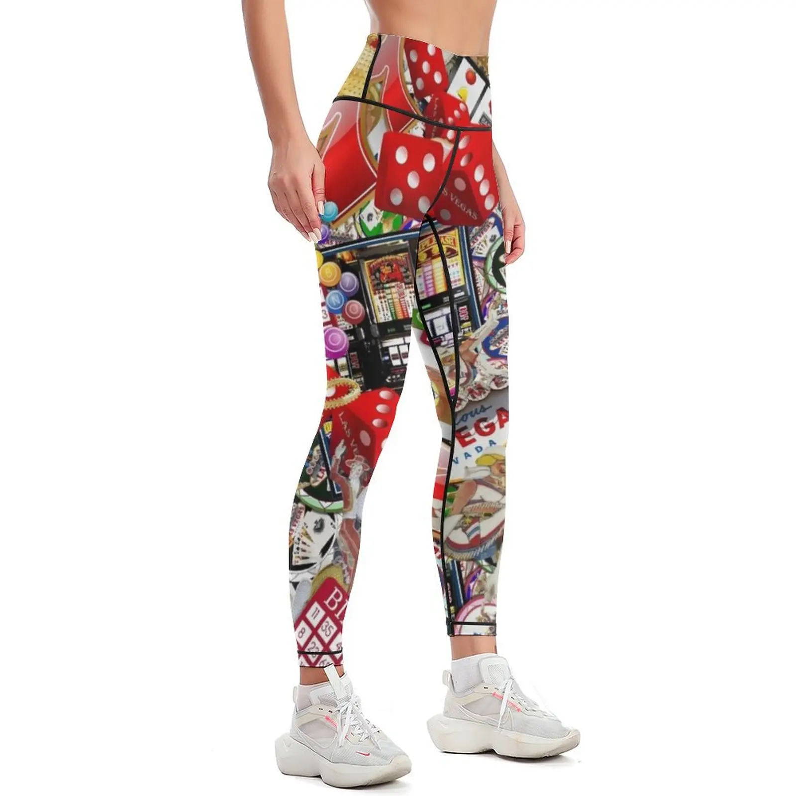 Gamblers Delight - Las Vegas Icons Leggings Women's sportswear Women's high waist Fitness woman Womens Leggings