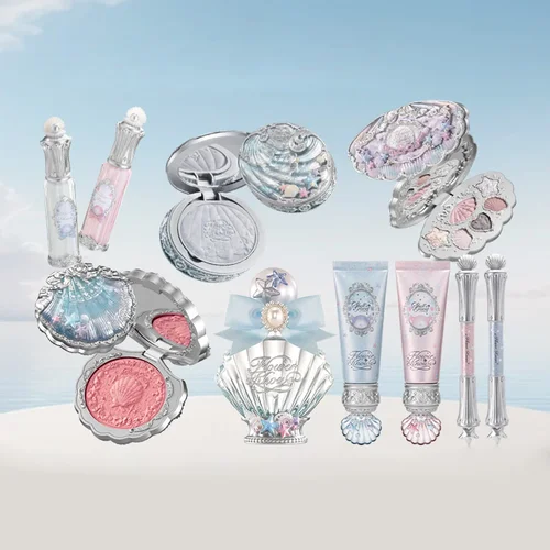 Imagen 1 del producto Flower Knows Shell Pearl-Juego de maquillaje, sombra de ojos, brillo de labios, colorete, caja de regalo del océano, Kit de cosméticos, nueva colección, tema de sirena