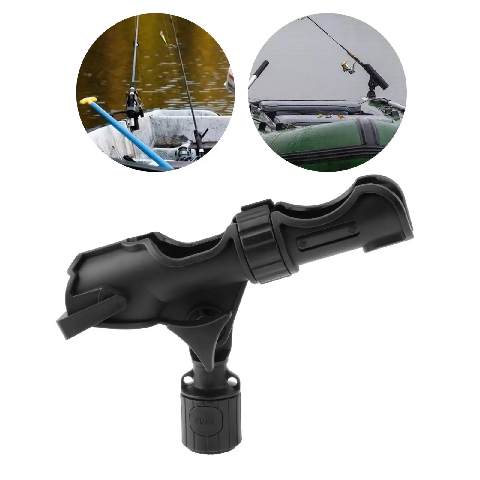 Fishing Rod Holder Fishing Tackle Adjustable Ground Deck Mount Bank Fishing