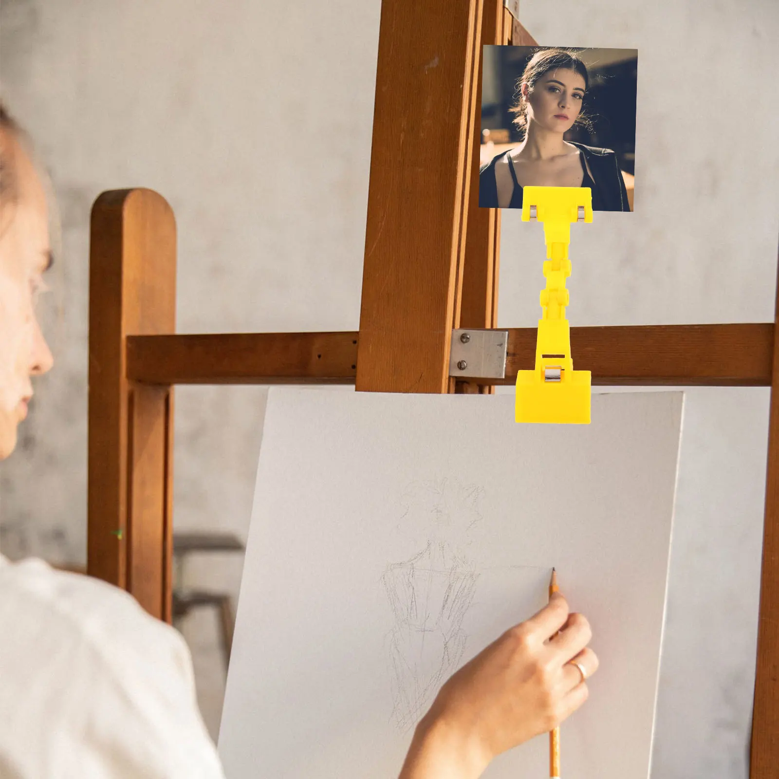 2Pcs Double Head Stand Clips Plastic Photo Holders Multifunctional Sketch Clips for Drawing Painting Message Display