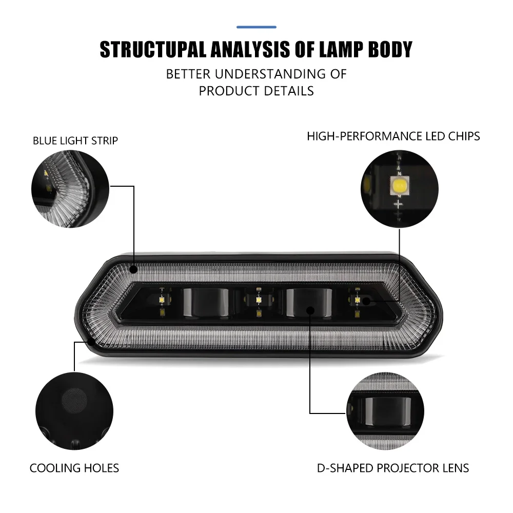 Feu arrière de frein pour Can Am X3 Commander, barre de sécurité UTV, 1.75 – 2 pouces, pour Polaris RZR 1000 800 900 XP Ranger pour cf