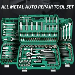 GREENER Socket Set Professional Hexagonal Wrench Sets Multifunctional Ratchet Spanner Kit Automotive Repair Hand Tool Kits