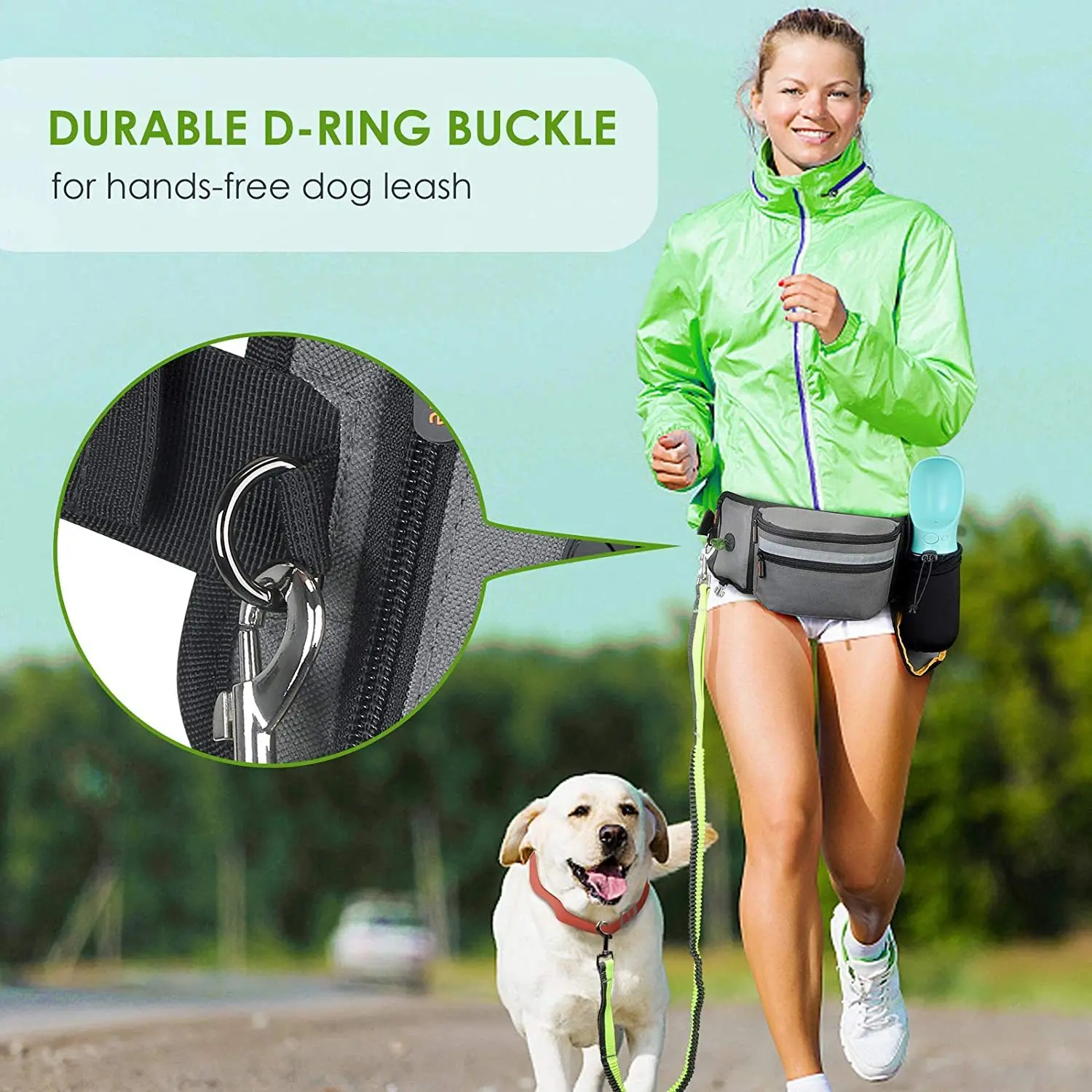 

Functional fitness dog walking bag, outdoor portable pet snack bag, dog training walking storage fanny pack, walking storage bag