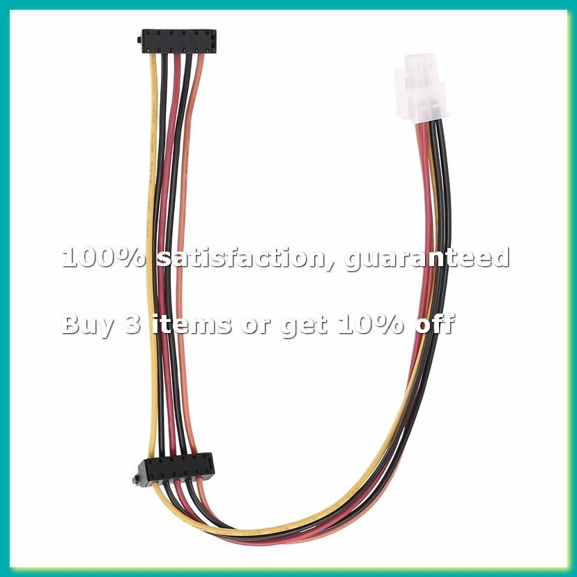 ATX Motherboard 4Pin to 2-Port Serial SATA Hard Drive Adapter Power Cable for IPC & Tax Controller 18AWG-DTA9