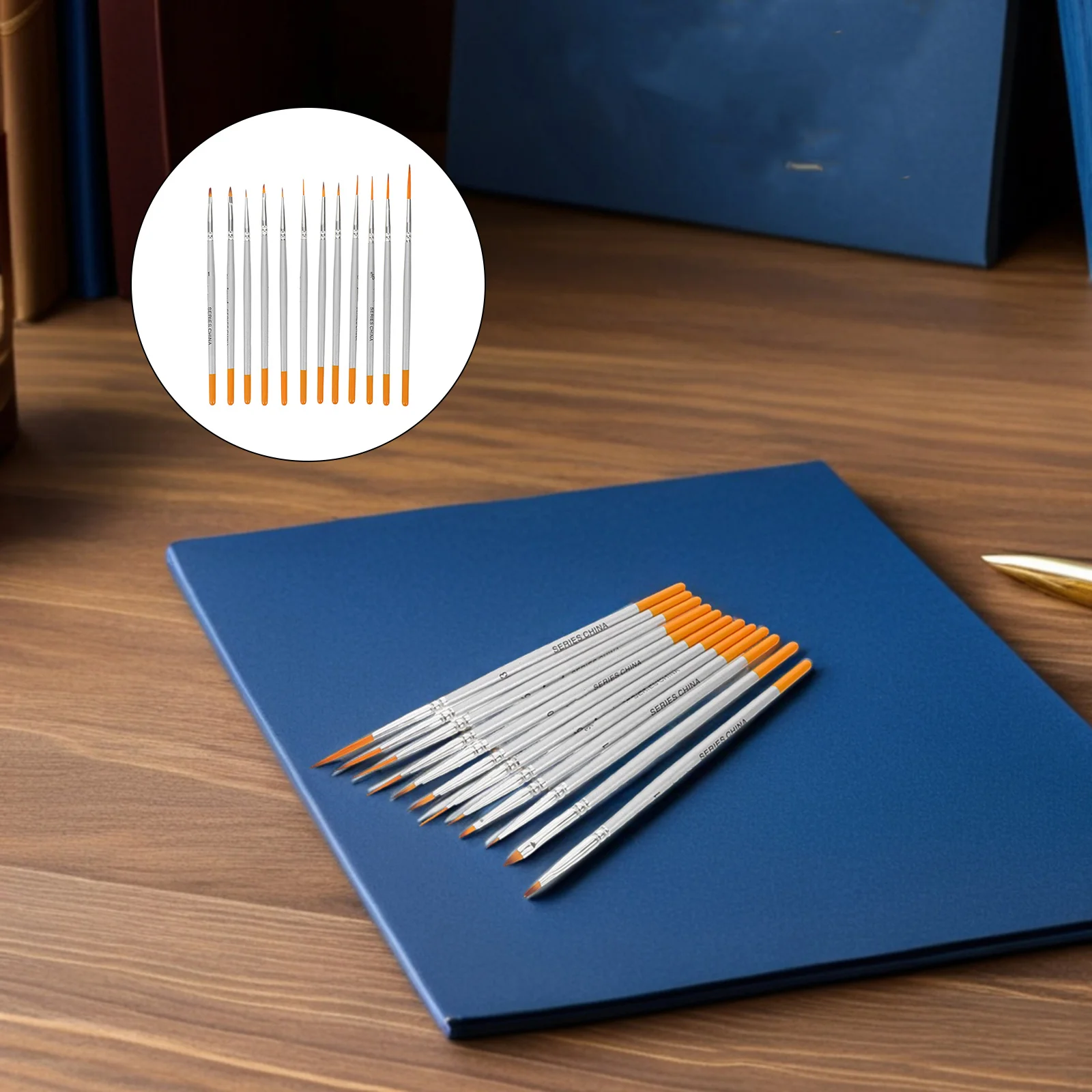 

12pcs Long-Tail Liner Brushes For Watercolor Soft Nylon Fine Tip Paint Brush Set Miniature Art Tools For Diy Crafts Stenciling