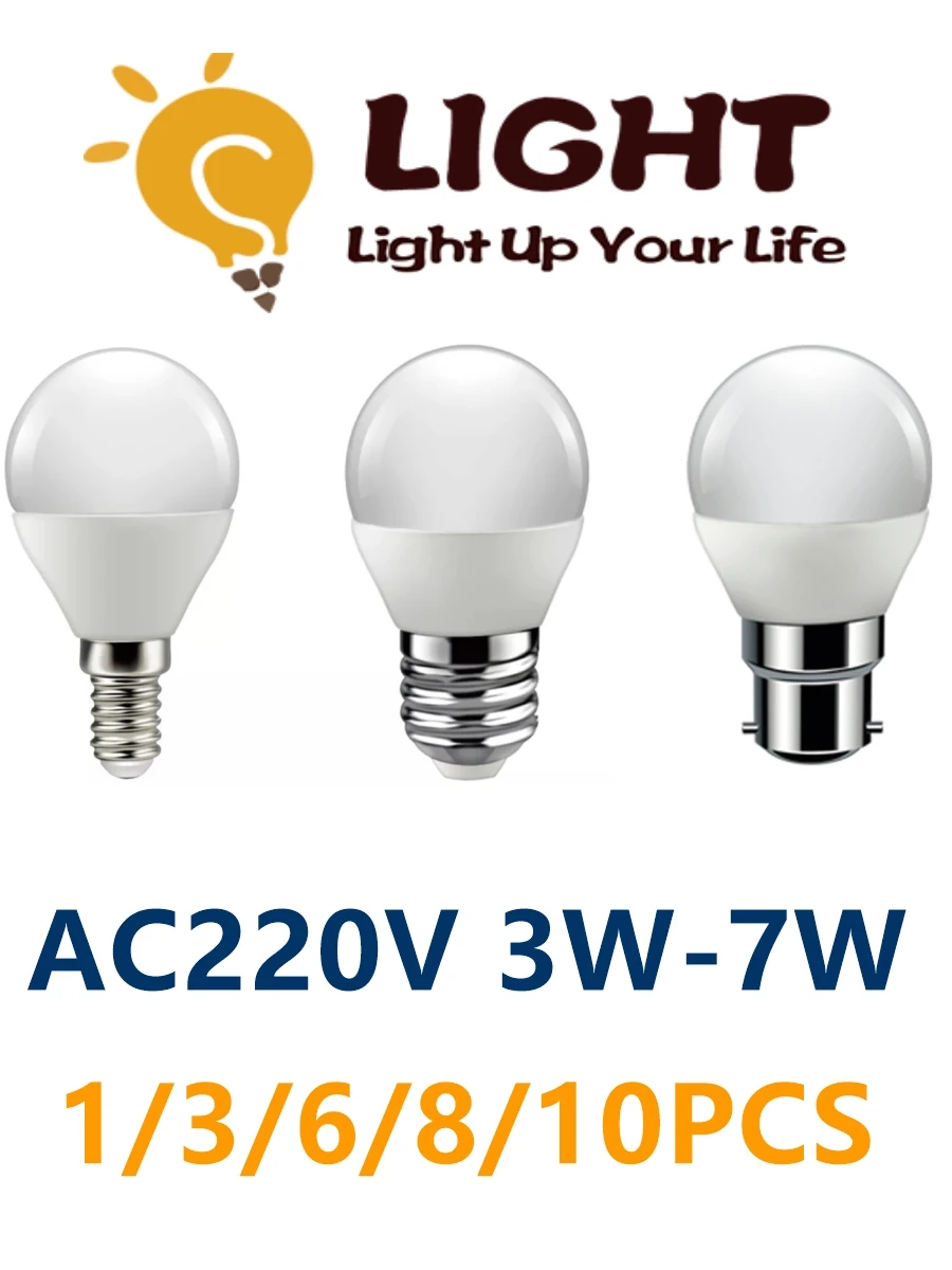 LED Mini bulb G45 3W-7W E14 E27 B22 220V -240V High lumen no strobe warm white light suitable for kitchen toilet down light