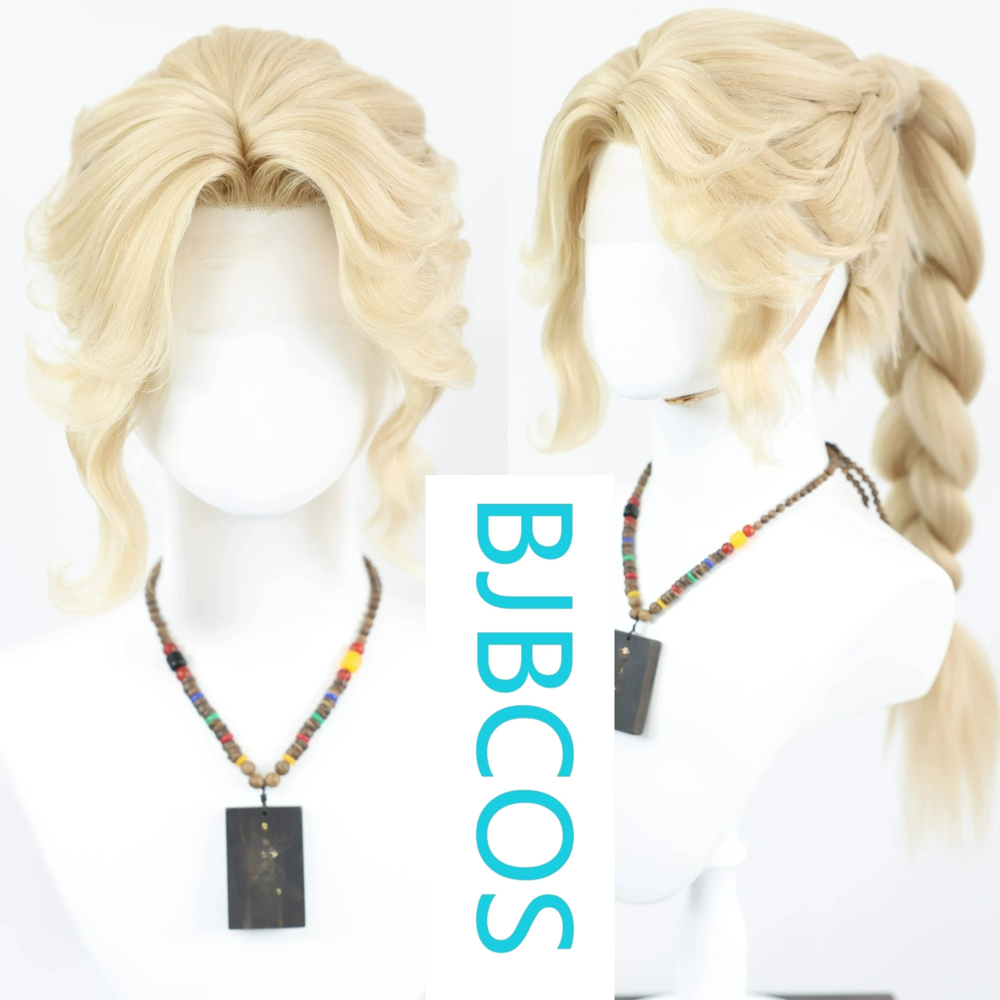 

[Styled Wig]I dentity V Lace Front Wig Mixed Gold Reporter COS Hairy Girl Style Wig Set