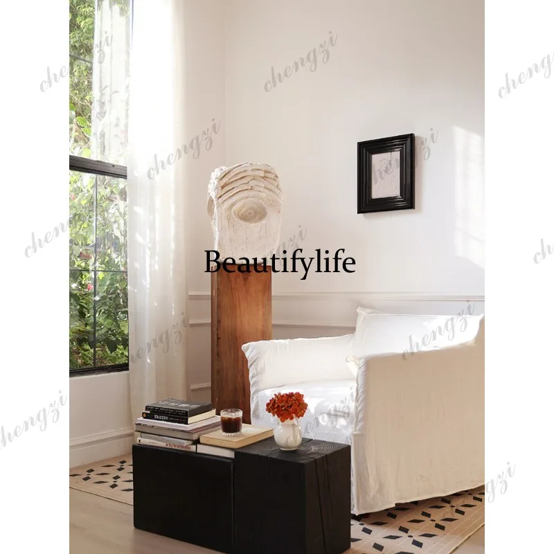 A73 wabi-sabi wind sculpture living room medieval owl-shaped ornament hotel homestay floor-to-ceiling art decoration