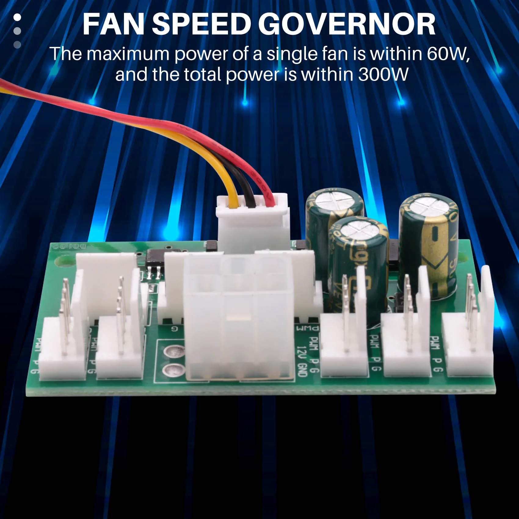 Computer Case Miner Fan Speed Controller 8-Channel Fan Hub PWM High-Power Violent Fan Controller Fan Speed Governor