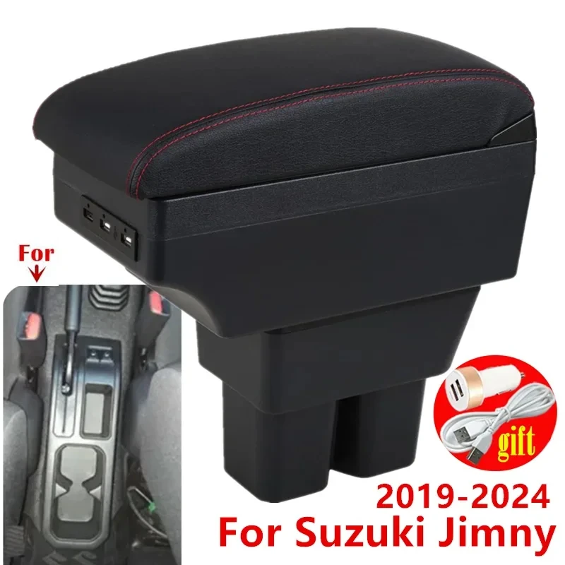 

central armrest box For Suzuki Jimny Armrest box For Suzuki Jimny JB74 2019 2020 2021 2022 2023 2024 Car Armrest Storage Box