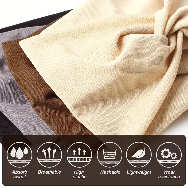 3 Stück breite Haarbänder für Damen, aus elastischem, einfarbigem Material, rutschfestes Haaraccessoire für Sport und Bewegung, vielseitiges Accessoire. – Detail 13