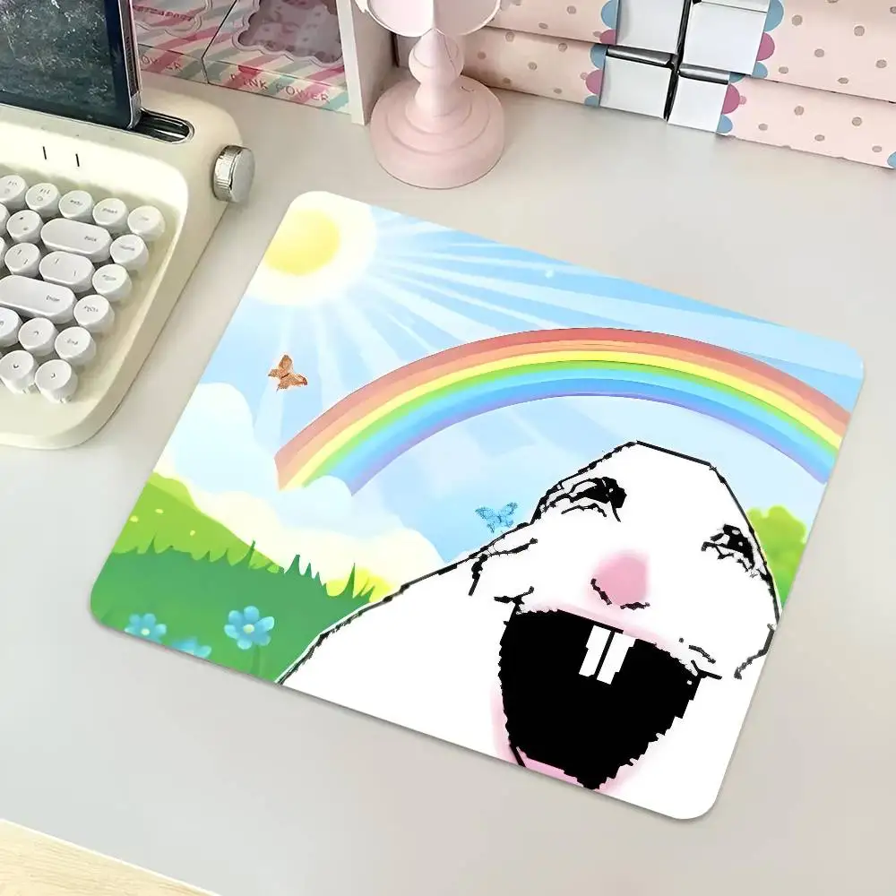 1pc Creative Funny Hamster Meme Small Mousepad Keyboard Pad Laptop Cushion Non-slip Deskpad