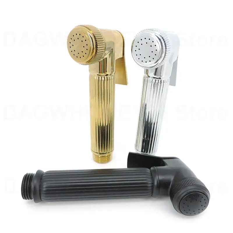 

3 Colors Black Gold Bidet Sprayer Shower Head Faucets WC Toilet Handheld Spray Nozzle Self Cleaning Shower Muslim Bathroom U26