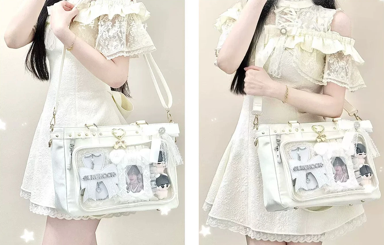 Anime Lta Bag Female Shoulder Crossbody Large Capacity Commuting Large Amount of Food Zagu Versatile Girl Satin Tote Bag Women