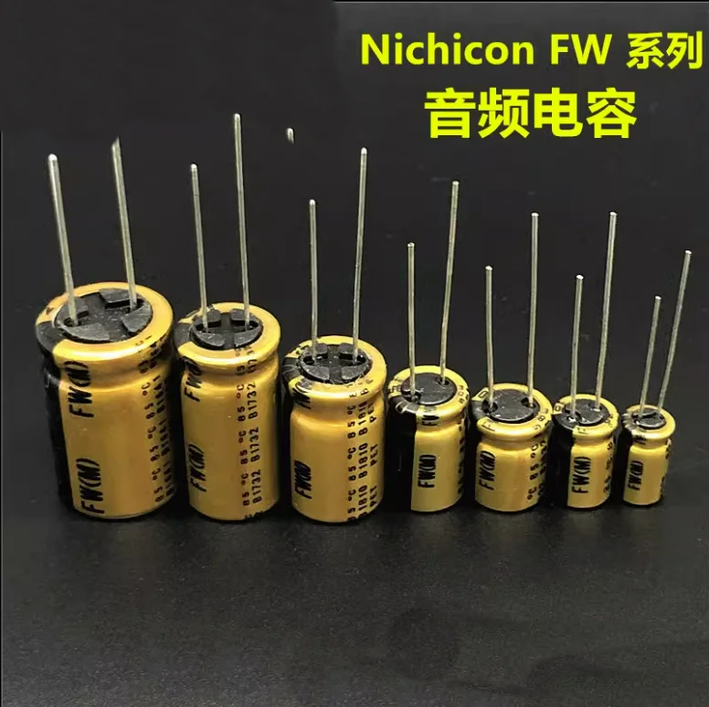 10pcs NICHICON FW Series Electrolytic Capacitors HIFI Audio Capacitor 6.3V 16V 25V 35V 50V 63V 100V 1UF 10UF 220UF 330UF 470UF