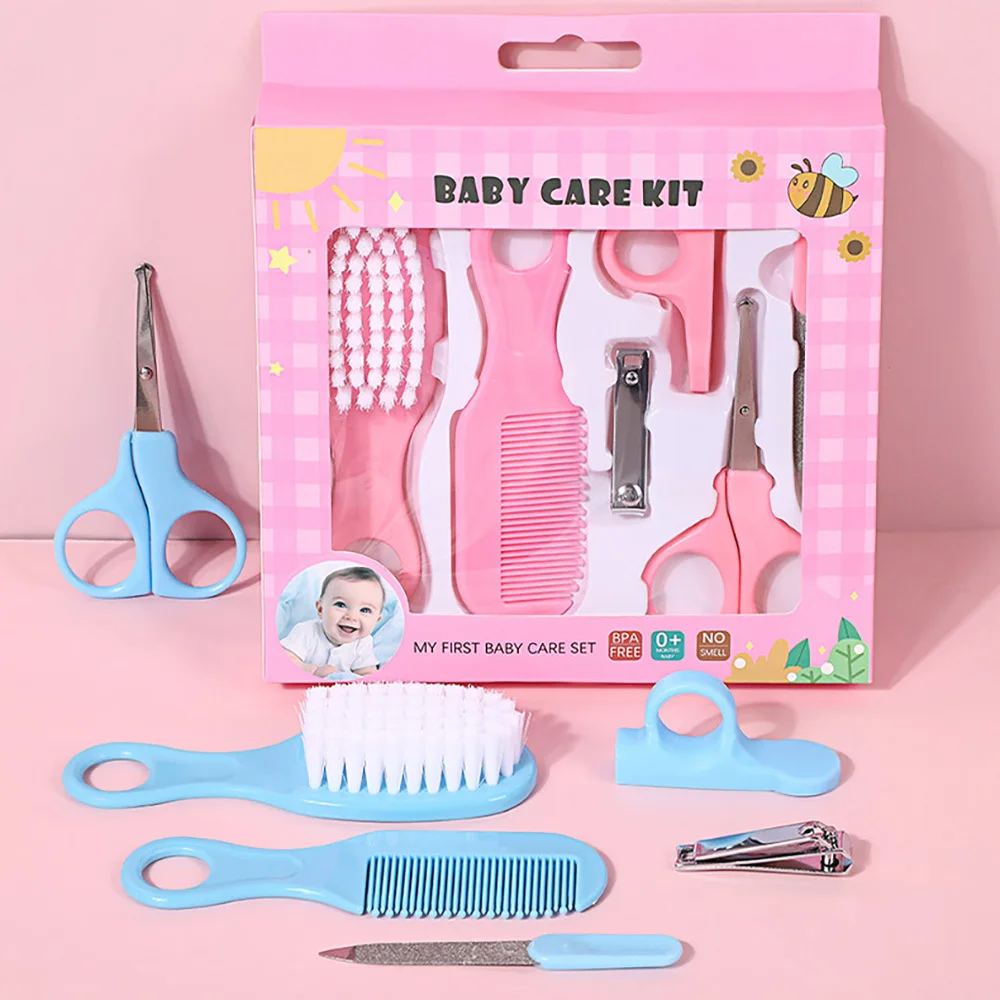 

6pcs Nail Care Set, Modern Concave Clippers, Nail File, and Tweezers, with Storage Case, for Newborns, Infants, and Toddlers, Id