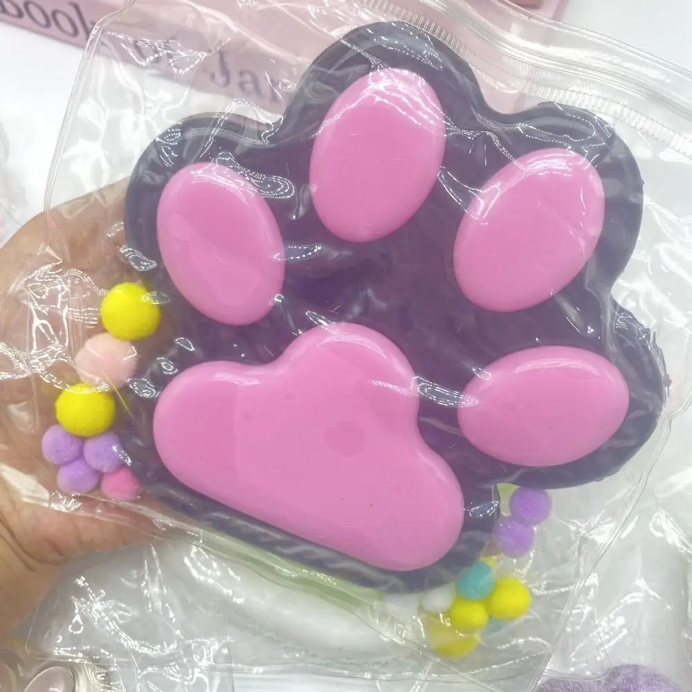 Novelty Super Large Cat Paw Squeeze Toy Soft Kneading Cat Paw Fidget Toy Colorful 3D Cat Paw Pinch Toy Practical Jokes