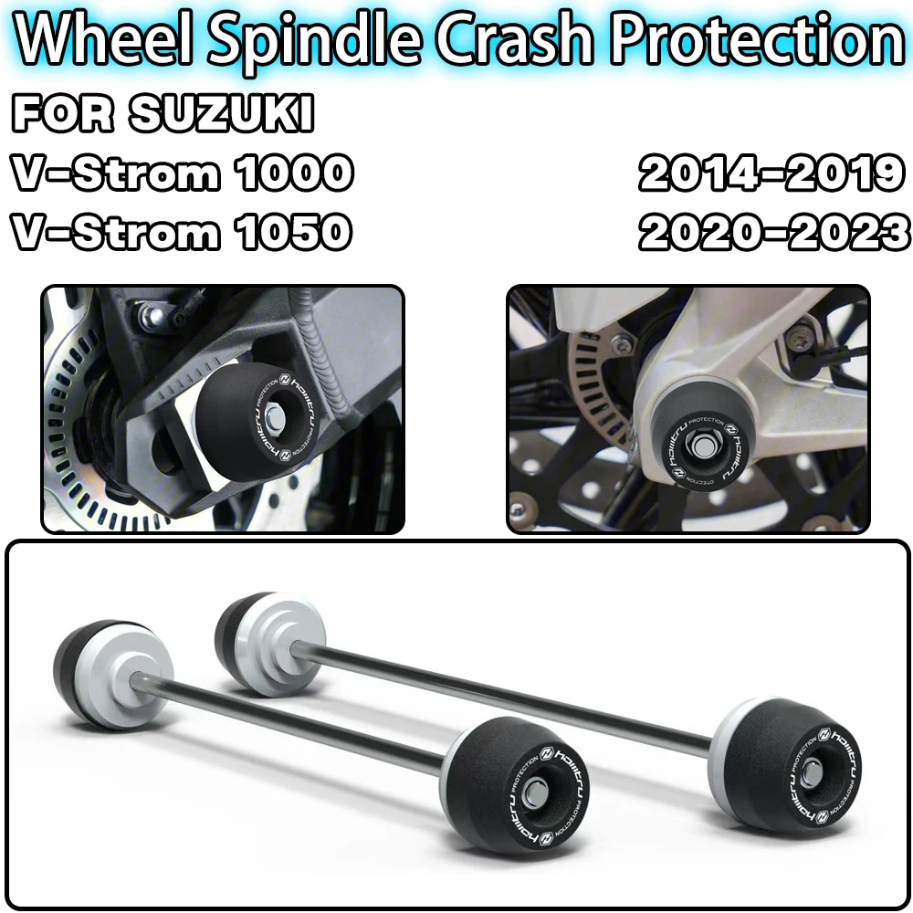 For SUZUKI V-Strom 1000 2014-2019 1050 XT 2020-2023 Motorcycle accessories Front Rear Wheel Spindle Crash landing Protector