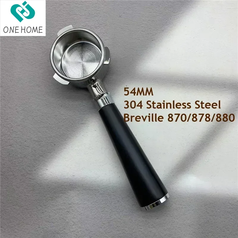 54mm Bottomless Naked Portafilter Fits Breville/Sage Barista Express BES870/878/880 Espresso Machines 304 Stainless Steel