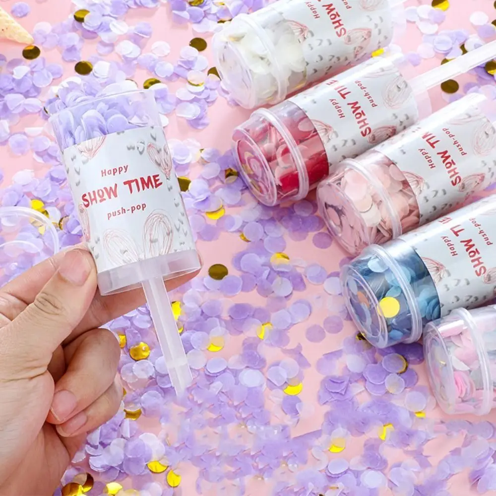 Cilindro de Confete Colorido para Chá de Panela, Aniversário e Decoração de Festas - Lançador de Confete para Casamento