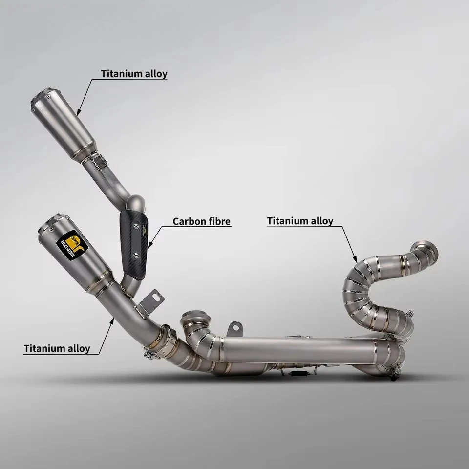 STLF For SuperDuke 1290/1390 Titanium Alloy Exhaust System Modification New Full 51mm Steel for  SuperDuke 1290 1390 Motorcyc