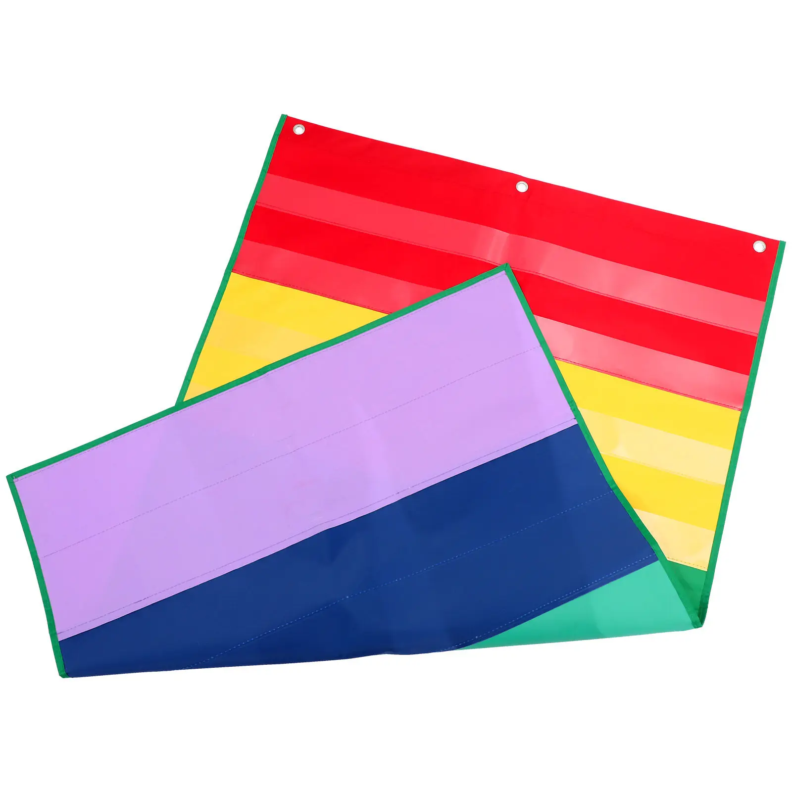PVC Classroom Pocket Chart Storage Bag Large Pockets Flash Cards Organizer Wall Mounted Pocket Charts School Supplies