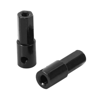 YSUN-12Pcs Metal Rear Axle Shaft Adapter Accessories For WPL D12 C14 C24 C34 B24 B36 MN D90 D91 MN99S RC Car Parts