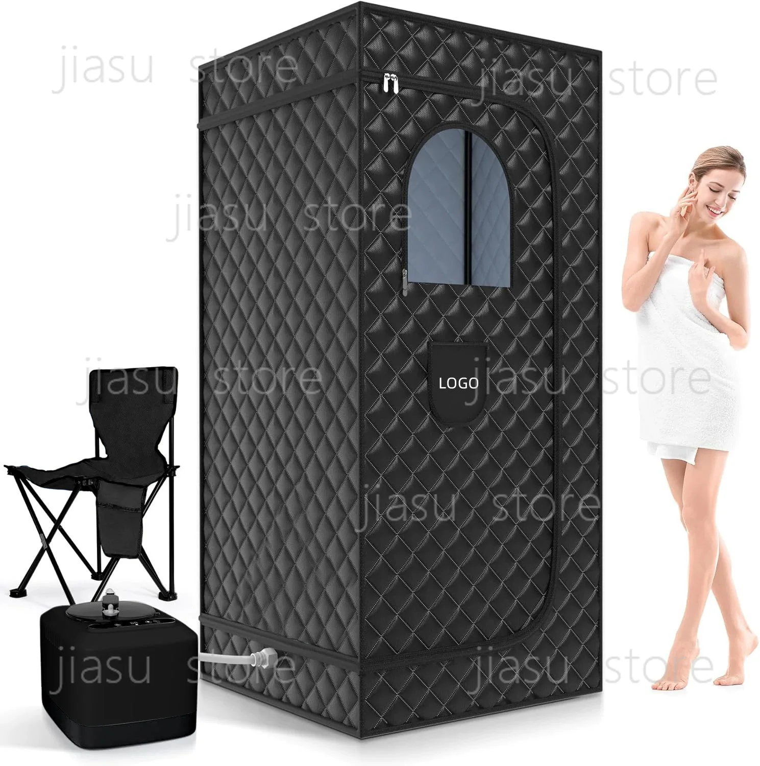 Home Full‑Body Steam Sauna Box, Foldable Portable Personal Home Spa Steam Sauna Tent