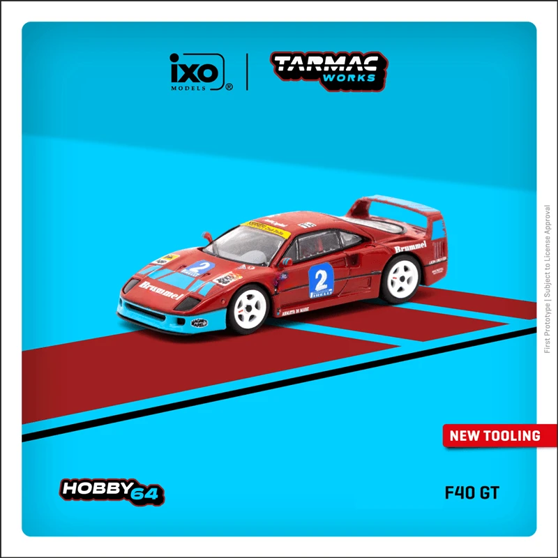 

Tarmac Works 1:64 F40 GT Italian GT #2 Winner 1992 Model Car