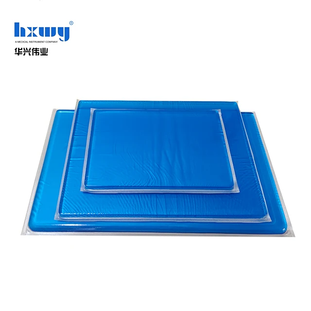 Rehabilitation Therapy Supplies Blue Polymer Gel Flat Square Surgical Positioning Pad Anti-Bedsores Medical Operating Table