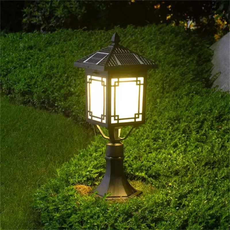 SEAN Lâmpada clássica para gramado ao ar livre Luz LED Casa elétrica à prova d'água para decoração de jardim de caminho de villa