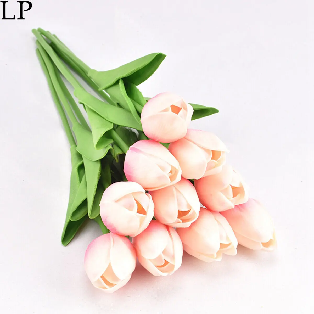 10pcs Artificial Tulip Flowers False Fake Bouquet Real Touch Home Wedding Decor