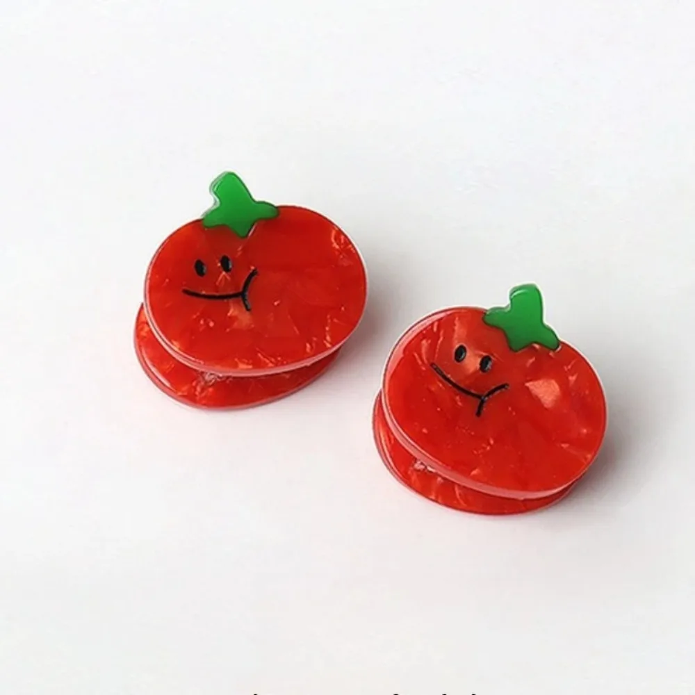 Lustige Tomaten-Haarspangen für Frauen Rote Cartoon-Tomaten-Haarklammern für Frauen und Mädchen Kleine Haarklammern Kopfschmuck Accessoires