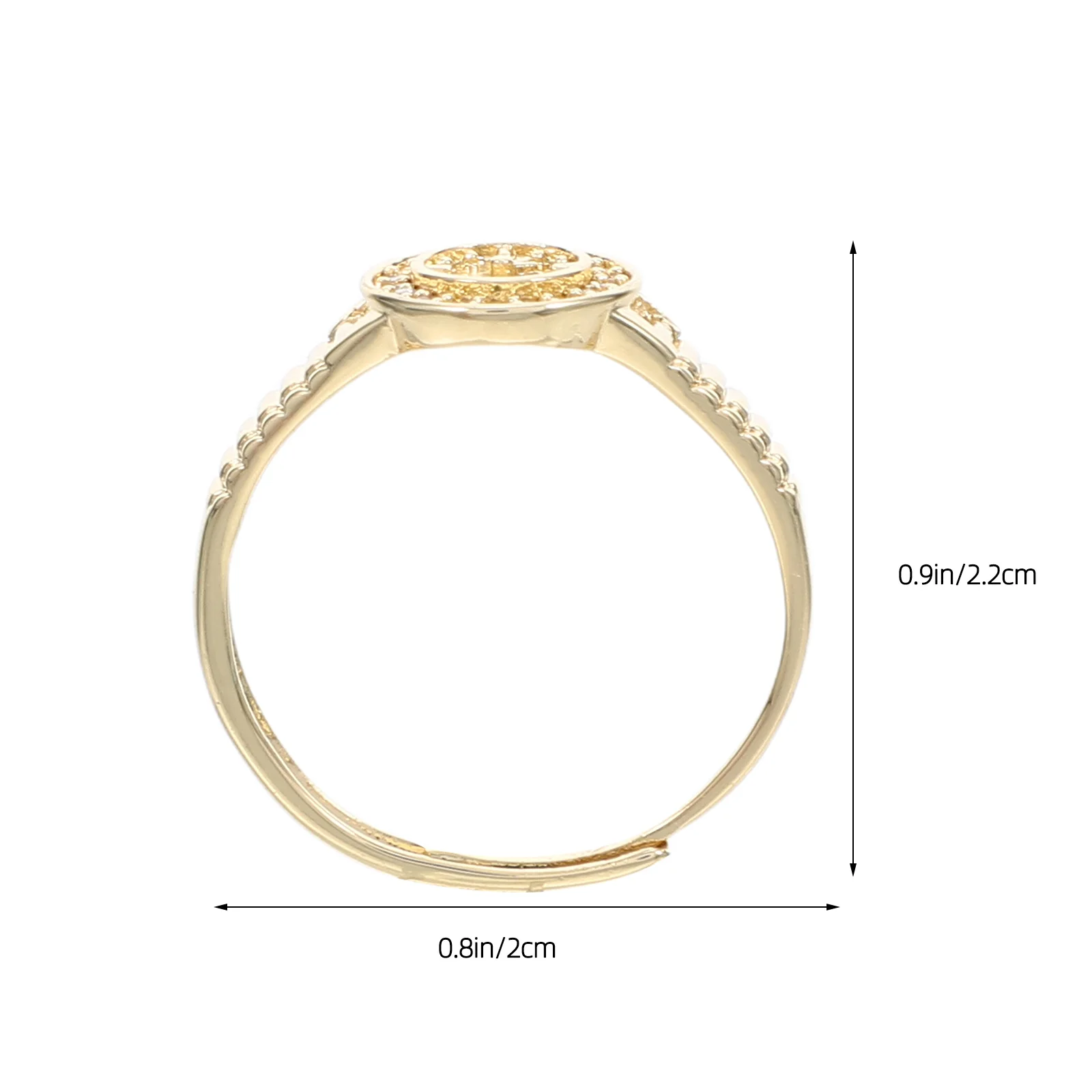 Gold Vintage Clock Ring Adjustable Quartz Watch for Women Finger Timepiece Jewelry Open Style Fashion Ring Daily Outfit