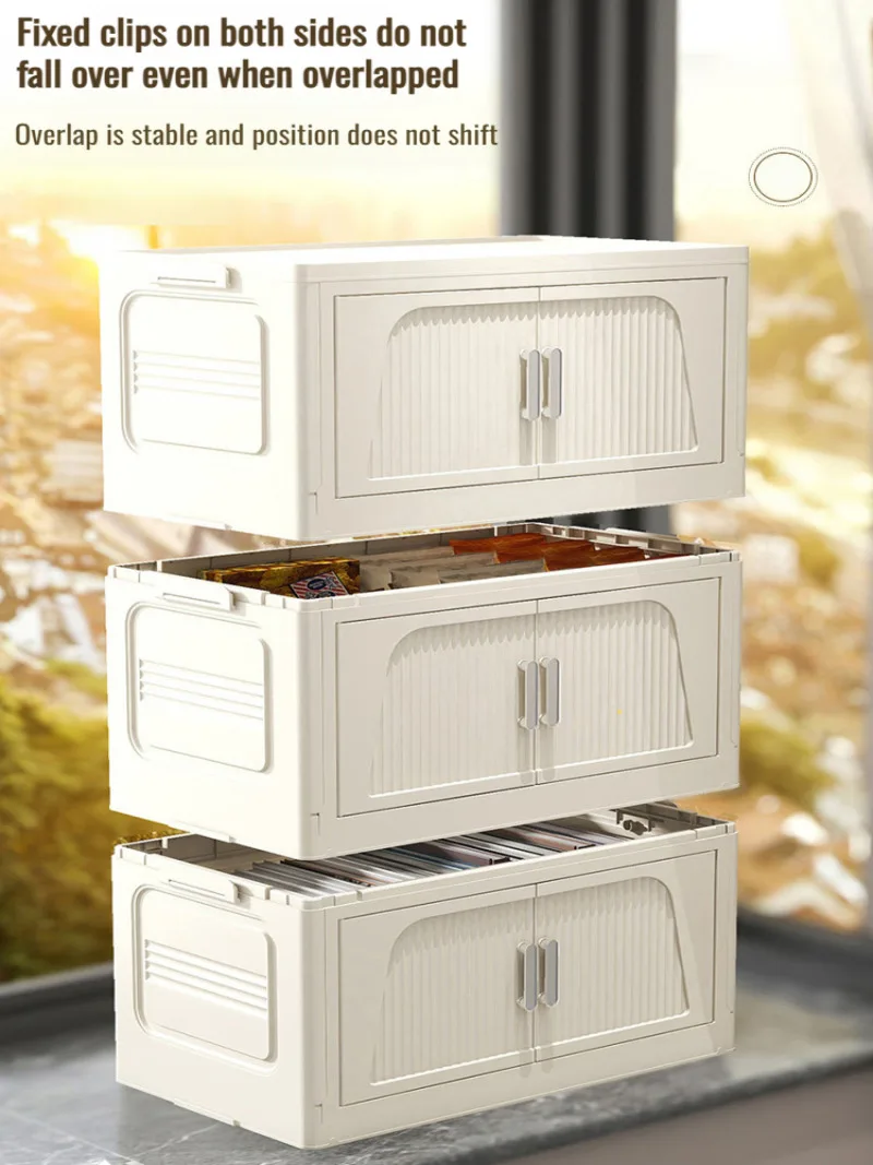 Multifunctional Foldable Storage Cabinet Children's Closet Large Capacity Space Closet Organizer Living Room Sundries Cabinet image 6
