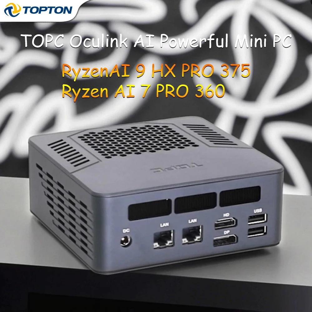 Topton ミニPC(Ryzen AI 9 HX 370 ES品搭載) Topton Gaming Mini PC AMD Ryzen AI 9 HX 370 ES AI 7 H 350 ES